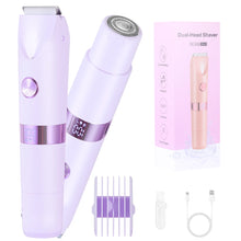 Load image into Gallery viewer, Dual-head 2-in-1 Electric Hair Remover Women's Private Area Trimmer Multi-functional Home Use Display Water-washable
