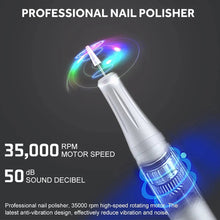Load image into Gallery viewer, 35000 RPM Electric Nail Polish Drill Mini 2 in 1 Electric Nail File With LCD Display USB Charge Professional Tool