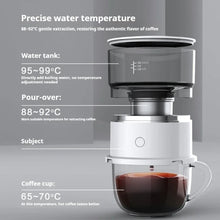 Load image into Gallery viewer, Electric Coffee Maker Portable Mini Coffee Machine 304 Stainless Steel Hand Rushing Coffee Pot for Travel Portable Home Brew Pot