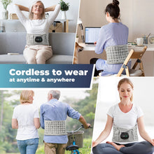 Load image into Gallery viewer, Electric Waist Massager Infrared Heated Lumbar Pad Adjustable Temperature Hot Compress Vibration Waist Massage Belt Back Support