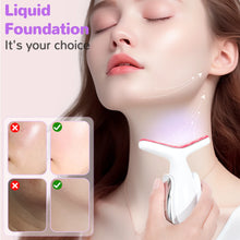 Load image into Gallery viewer, Rechargeable Face and Neck Massager with 7 Colours LED and Heat Mode, Neck and Facial Skin Massage Care Tool