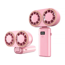Load image into Gallery viewer, Intelligent Digital Handheld Fan Mini Portable Office Rechargeable Handheld Fan
