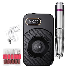 Load image into Gallery viewer, Portable Rechargeable 45000RPM Electric Nail File Machine for Acrylic Gel Nail Polishing Removal for Nail Salon Home