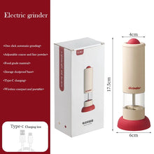 Load image into Gallery viewer, Electric Salt and Pepper Grinder Rechargeable Automatic Pepper Mill Grinder Adjustable Coarseness Shakers One-Hand Working RED