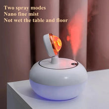 Load image into Gallery viewer, 300ML Wireless Air Humidifier USB Portable Small Moisturizing Sprayer Silent Home Air Freshener with Sunset Lights