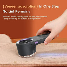 Load image into Gallery viewer, Lint Remover for Clothing Portable Electric Fuzz Pellet Remover LED Display Rechargeable for Clothes Fabric Shaver Fluff Remover