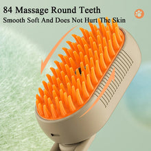 Load image into Gallery viewer, Steamy Cat Brush 3 in 1 Electric Anti-splashing Cat Brush with Steam Spray for Massage Pet Grooming Comb Hair Removal Combs