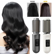 Load image into Gallery viewer, Cordless Hair Curling Iron Brush USB Rechargeable Travel Heated Round Brush 3-in-1 Electric Hair Curling Wand Styling Tools