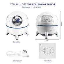 Load image into Gallery viewer, Astronaut Spaceship Aromatherapy Air Humidifier Purifier Electric Water Fragrance Diffuser Humidificador