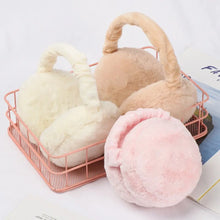 Load image into Gallery viewer, Fashion Autumn Winter Earmuffs Women Men Ear Warmer Plush Solid Color Adjustable Foldable Ear Muffs Earflap Earmuffs