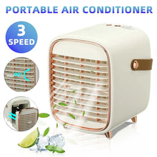 Load image into Gallery viewer, Portable Mini Air Conditioner USB Air Cooler Fan Water Cooling Fan Air Conditioning Mobile Air Conditioner For Home Office Cars