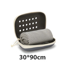 Load image into Gallery viewer, Quick Drying Cooling Towel Soft Breathable Chilly Sweat Absorption Cold Towel with Storage Box Sports Running Yoga Gym Club