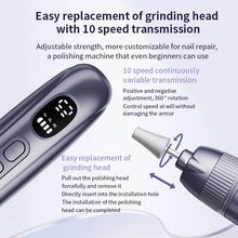 Load image into Gallery viewer, Professional Electric Nail Drill Polishing Machine Kit Rechargeable Portable Nails Drill File Set for Manicure Sanding Tools