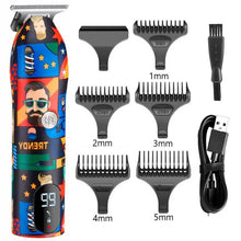 Load image into Gallery viewer, Professional Cordless Blade LCD Hair Trimmer Beard Hair Clipper Barber Shop Rechargeable Hair Cutting Machine USB with Box