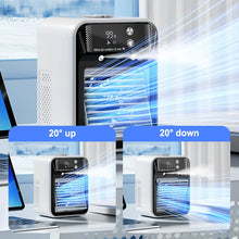Load image into Gallery viewer, 3000mAh Long Life Air Cooler Portable Office Desktop Air Conditioner Fan LED Smart Silent Cooling Fan Home Humidifier Fan