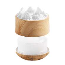 Load image into Gallery viewer, New Volcanic Crack Aromatherapy Wood Grain Humidifier Home Office Desktop Colorful Lights Flame Humidifier Aromatherapy Machine