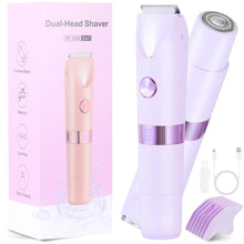 Load image into Gallery viewer, Dual-head 2-in-1 Electric Hair Remover Women's Private Area Trimmer Multi-functional Home Use Display Water-washable