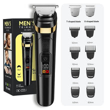 Load image into Gallery viewer, Professional 2 in 1 Hair Beard Trimmer for Men Electric Hair Cutting Machine with LCD Display Rechargeable Hair Clipper
