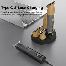Load image into Gallery viewer, IPX6 Waterproof  Type-C Charging Nose &amp; Body Trimmer Electric Shaver 1200mAh Rechargeable Hair Clipper Kit for Men
