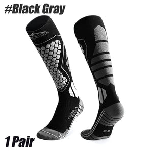 Wool Ski Sock for Men and Women Breathable Sports Socks Long Tube Snow Socks Anti-slip