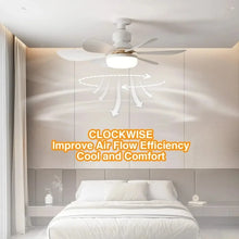 Load image into Gallery viewer, 30W Ceiling Fan Light E27 with Remote LED Dimming Function Suitable for Living Room Study and Home Use 85-265V