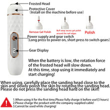 Load image into Gallery viewer, 5 in 1 USB Electric Foot File Callus Remover Pedicure Tool Hard Cracked Dry Feet Heel Care Dead Skin Removal Home Foot Care
