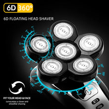 Load image into Gallery viewer, Electric Shaver For Men Wet Dry Head Electric Razor Beard Hair Trimmer Rechargeable Bald Shaving Machine 5 in 1 Grooming kits