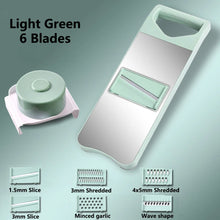 Load image into Gallery viewer, 6 in 1 Stainless Steel Multifunctional Safe Fruit Vegetable Slicer Cutter Shredders Carrot Grater Potato Peeler Chopper Kitchen