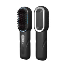 Load image into Gallery viewer, New Wireless Hair Straightener Shrink Design Type-C Straight Hair Comb 4 Temp Settings LCD Display Straightening Comb