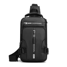 Load image into Gallery viewer, Men Sling Backpack Cross body Shoulder Chest Bag with USB Charging Port Travel Waterproof Nylon Male Multipurpose Messenger Bags