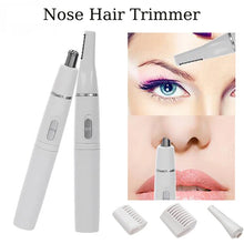 Load image into Gallery viewer, 2-in-1 Facial Hair Trimmer Nose Ear Hair Shaver Trimmer Eyebrow Scraper Safe Face Care Razor Cleaner for Men Women