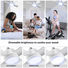 Load image into Gallery viewer, Ceiling Fan Led Light Socket Fan With Smart Remote Control 1000Lm 5000K Bulb Retractive Fan Lamp For Bedroom Living Room