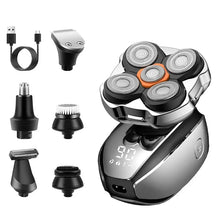 Load image into Gallery viewer, Head Shavers Upgraded 6-in-1 Electric Razor for Bald Men 5D Floating Shaving Rotary Shaver Grooming Kit IPX7 Waterproof Wet Dry