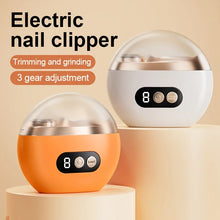 Load image into Gallery viewer, 3-in-1 Electric Nail Clipper with Anti-Pinching Grinding Illumination and Polishing Functions Features LED Digital Display and P
