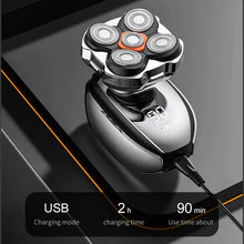 Load image into Gallery viewer, Head Shavers Upgraded 6-in-1 Electric Razor for Bald Men 5D Floating Shaving Rotary Shaver Grooming Kit IPX7 Waterproof Wet Dry
