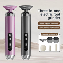 Load image into Gallery viewer, 3 In 1 Electric Foot Grinder/Foot Care Device Rechargeable Pedicure Machine Removes Dry Skin For Smoother Feet Pedicure Tools