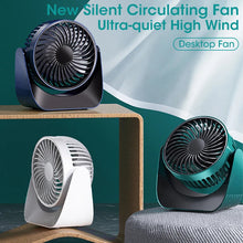 Load image into Gallery viewer, Wide-angle Air Supply Desktop Mini Usb Rechargeable Turbo Electric Fan Mute Portable Dormitory Small Sppliances Strong Wind