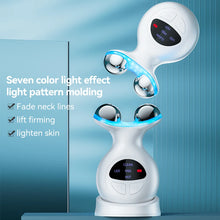 Load image into Gallery viewer, Ems Facial and Neck 7-Color Light Massager Home Lifting and Firming Beauty Vibration Massage Care Tool Portable USB Charging