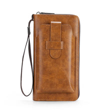 Load image into Gallery viewer, Cowhide Long Wallets Fashion Large Capacity Soft Leather Coin Purse Multifunction Zipper Phone Clutch Bag Male Men