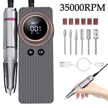 Load image into Gallery viewer, 35000RPM Nail Drill Machine Electric Portable Nail File Rechargeable Nail Sander for Gel Nails Polishing For Home Manicure Salon