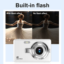Load image into Gallery viewer, 4K HD 1080P Portable Vlogging Camera Digital Camera 96MP Autofocus Vlogging Camera 2.4 Inch IPS Screen for Kid Adult Photography