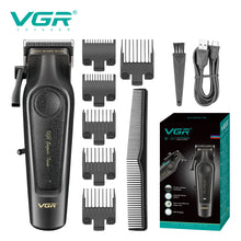 Load image into Gallery viewer, high-end professional hair clipper with metal leather body, hair trimmer with 7000 RPM oil head carving and push cutt