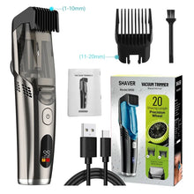 Load image into Gallery viewer, Vacuum Beard Trimmer for Men Rechargeable Mustache Trimmer with Adjustable Length Comb (1-20MM) Electric Beard Trimmer