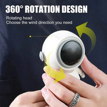 Load image into Gallery viewer, Astronaut Neck Hanging Fan Portable Cute Quiet Running Brushless Motor Working Sleeping Travel  USB Charging Cooling Fans