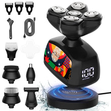 Load image into Gallery viewer, Graffiti Men's Electric Shaver Magnetic Head Bald Hair Clipper Wireless Charging Men's Razor