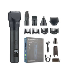 Load image into Gallery viewer, Men&#39;s 5-in-1 Multifunctional Grooming Set IPX6 Waterproof Hair Clipper Nose Hair Trimmer Shaver High-power