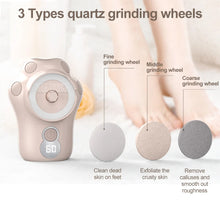 Load image into Gallery viewer, LED Screen Foot Grinder Wireless Dead Skin Callus Remover Mini Foot Drill  1600rpm 2000rpm 2800rpm with 3 Grinding Heads