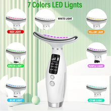 Load image into Gallery viewer, 7 Colour Light Neck Instrument Face and Neck Whole Body Beauty Massage Three Gears 7 Modes with Screen Display