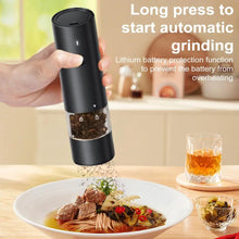 Load image into Gallery viewer, Usb Rechargeable Pepper Grinder Usb Rechargeable Electric Salt Pepper Grinder with Adjustable Ceramic Core Visible for Kitchen