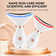 Load image into Gallery viewer, V Face Neck Lifting Massager EMS Beauty Device Heating Neck Facial LED Photon Skin Rejuvenation Reduce Double Chin Anti Wrinkle